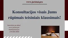 Visos teisinės konsultacijos Jums ir Jūsų verslui!