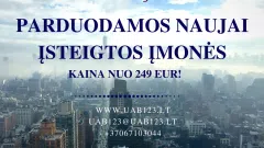 Naujų įmonių steigimas ir pardavimas!