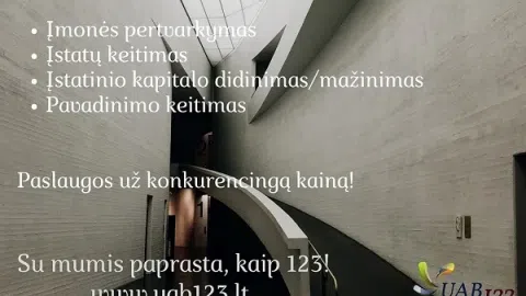 Įmonės pertvarkymas, įstatų keitimas - 1