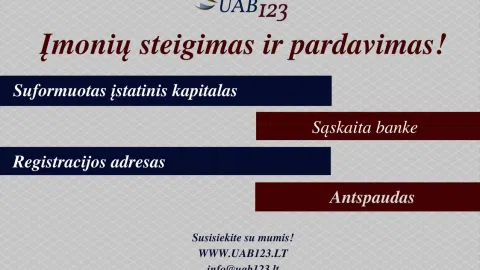 Įmonių steigimas ir pardavimas! - 1