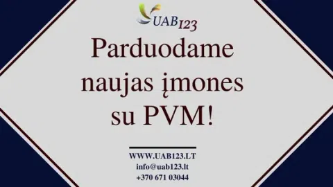 Naujų įmonių steigimas ir pardavimas, įmonės PVM mokėtojos! - 1