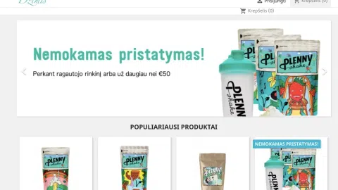 Parduodamas elektroninės prekybos verslas - pilnaverčiais maistiniai kokteiliai PlennyShake, www.dzimis.lt - 1