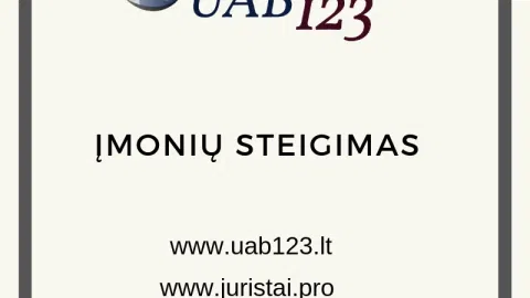 UAB123 - Skubus įmonių steigimas 99€ - 1