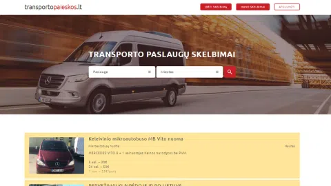 Transporto paslaugų skelbimų projektas - 1